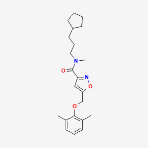 N-(3-cyclopentylpropyl)-5-[(2,6-dimethylphenoxy)methyl]-N-methyl-3-isoxazolecarboxamide