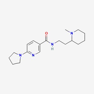 N-[2-(1-methyl-2-piperidinyl)ethyl]-6-(1-pyrrolidinyl)nicotinamide