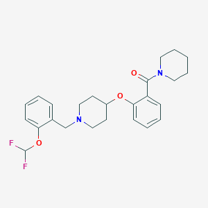 1-[2-(difluoromethoxy)benzyl]-4-[2-(1-piperidinylcarbonyl)phenoxy]piperidine