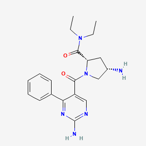 (4S)-4-amino-1-[(2-amino-4-phenylpyrimidin-5-yl)carbonyl]-N,N-diethyl-L-prolinamide