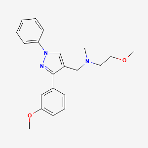 (2-methoxyethyl){[3-(3-methoxyphenyl)-1-phenyl-1H-pyrazol-4-yl]methyl}methylamine