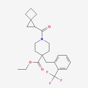 ethyl 1-(spiro[2.3]hex-1-ylcarbonyl)-4-[2-(trifluoromethyl)benzyl]-4-piperidinecarboxylate