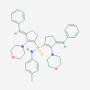 molecular formula C39H44N3O2PS B377749 Bis[3-[(E)-benzylidene]-2-(4-morpholinyl)-1-cyclopentene-1-yl][(4-methylphenyl)amino]phosphine sulfide 