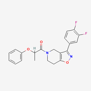 1-[3-(3,4-difluorophenyl)-6,7-dihydro-4H-[1,2]oxazolo[4,5-c]pyridin-5-yl]-2-phenoxypropan-1-one