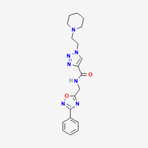 N-[(3-phenyl-1,2,4-oxadiazol-5-yl)methyl]-1-[2-(1-piperidinyl)ethyl]-1H-1,2,3-triazole-4-carboxamide