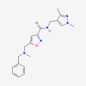 5-{[benzyl(methyl)amino]methyl}-N-[(1,3-dimethyl-1H-pyrazol-4-yl)methyl]-3-isoxazolecarboxamide