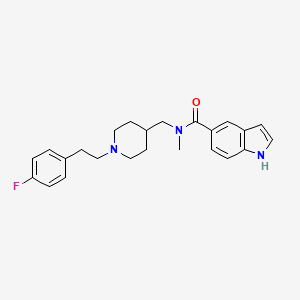 N-({1-[2-(4-fluorophenyl)ethyl]-4-piperidinyl}methyl)-N-methyl-1H-indole-5-carboxamide