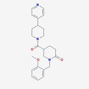 1-(2-methoxybenzyl)-5-{[4-(4-pyridinyl)-1-piperidinyl]carbonyl}-2-piperidinone