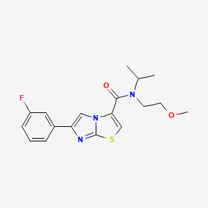 6-(3-fluorophenyl)-N-isopropyl-N-(2-methoxyethyl)imidazo[2,1-b][1,3]thiazole-3-carboxamide