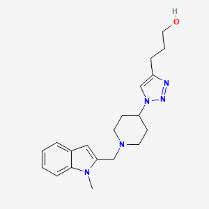 3-(1-{1-[(1-methyl-1H-indol-2-yl)methyl]-4-piperidinyl}-1H-1,2,3-triazol-4-yl)-1-propanol trifluoroacetate (salt)