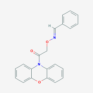 molecular formula C21H16N2O3 B377754 benzaldehyde O-[2-oxo-2-(10H-phenoxazin-10-yl)ethyl]oxime 