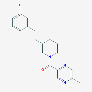 2-({3-[2-(3-fluorophenyl)ethyl]-1-piperidinyl}carbonyl)-5-methylpyrazine