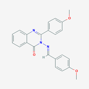 molecular formula C23H19N3O3 B377757 3-[(4-methoxybenzylidene)amino]-2-(4-methoxyphenyl)-4(3H)-quinazolinone 