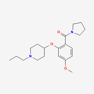 4-[5-methoxy-2-(1-pyrrolidinylcarbonyl)phenoxy]-1-propylpiperidine