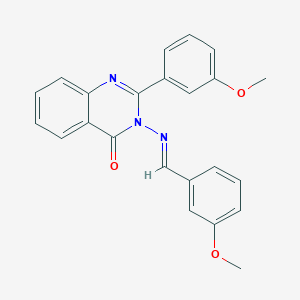 molecular formula C23H19N3O3 B377758 3-[(3-methoxybenzylidene)amino]-2-(3-methoxyphenyl)-4(3H)-quinazolinone 