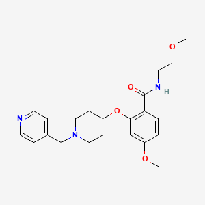 4-methoxy-N-(2-methoxyethyl)-2-{[1-(4-pyridinylmethyl)-4-piperidinyl]oxy}benzamide