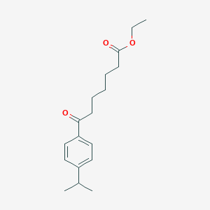 molecular formula C18H26O3 B037776 7-(4-异丙基苯基)-7-氧代庚酸乙酯 CAS No. 122115-50-8