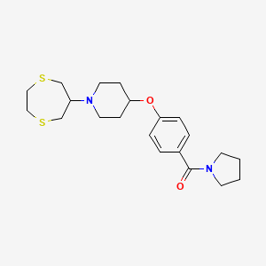 1-(1,4-dithiepan-6-yl)-4-[4-(1-pyrrolidinylcarbonyl)phenoxy]piperidine