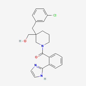 {3-(3-chlorobenzyl)-1-[2-(1H-imidazol-2-yl)benzoyl]-3-piperidinyl}methanol