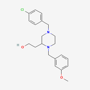 2-[4-(4-chlorobenzyl)-1-(3-methoxybenzyl)-2-piperazinyl]ethanol