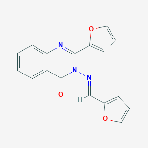 molecular formula C17H11N3O3 B377764 2-(2-furyl)-3-[(2-furylmethylene)amino]-4(3H)-quinazolinone 