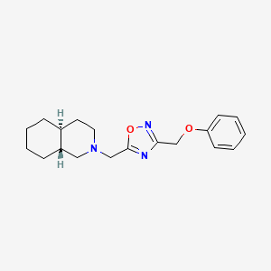 (4aS*,8aR*)-2-{[3-(phenoxymethyl)-1,2,4-oxadiazol-5-yl]methyl}decahydroisoquinoline