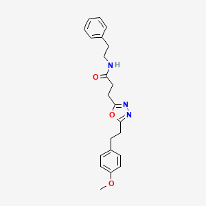 3-{5-[2-(4-methoxyphenyl)ethyl]-1,3,4-oxadiazol-2-yl}-N-(2-phenylethyl)propanamide