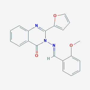 molecular formula C20H15N3O3 B377767 2-(2-furyl)-3-[(2-methoxybenzylidene)amino]-4(3H)-quinazolinone 