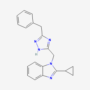 1-[(3-benzyl-1H-1,2,4-triazol-5-yl)methyl]-2-cyclopropyl-1H-benzimidazole