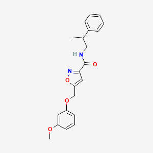 5-[(3-methoxyphenoxy)methyl]-N-(2-phenylpropyl)-3-isoxazolecarboxamide