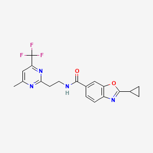 2-cyclopropyl-N-{2-[4-methyl-6-(trifluoromethyl)-2-pyrimidinyl]ethyl}-1,3-benzoxazole-6-carboxamide