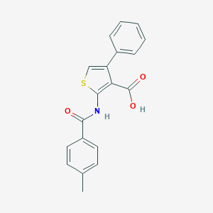 molecular formula C19H15NO3S B377769 2-(4-Methylbenzamido)-4-phenylthiophene-3-carboxylic acid CAS No. 449192-51-2