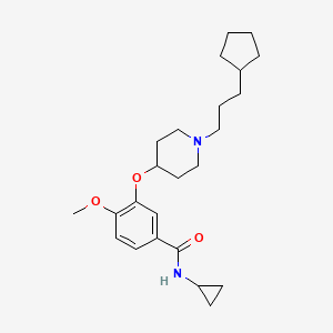 3-{[1-(3-cyclopentylpropyl)-4-piperidinyl]oxy}-N-cyclopropyl-4-methoxybenzamide