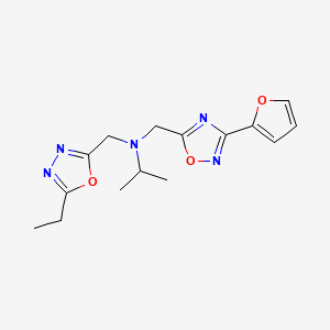 N-[(5-ethyl-1,3,4-oxadiazol-2-yl)methyl]-N-{[3-(2-furyl)-1,2,4-oxadiazol-5-yl]methyl}propan-2-amine