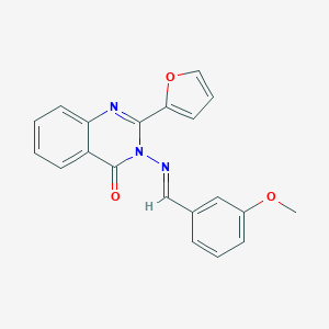 molecular formula C20H15N3O3 B377771 2-(2-furyl)-3-[(3-methoxybenzylidene)amino]-4(3H)-quinazolinone 