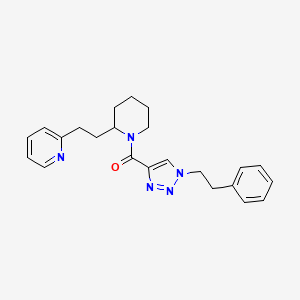 2-[2-(1-{[1-(2-phenylethyl)-1H-1,2,3-triazol-4-yl]carbonyl}-2-piperidinyl)ethyl]pyridine