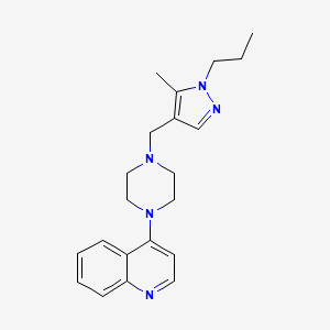 4-{4-[(5-methyl-1-propyl-1H-pyrazol-4-yl)methyl]piperazin-1-yl}quinoline