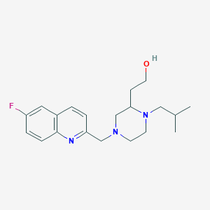 2-[4-[(6-Fluoroquinolin-2-yl)methyl]-1-(2-methylpropyl)piperazin-2-yl]ethanol