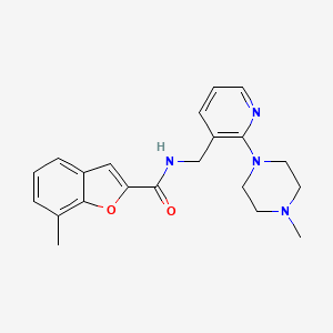 7-methyl-N-{[2-(4-methylpiperazin-1-yl)pyridin-3-yl]methyl}-1-benzofuran-2-carboxamide