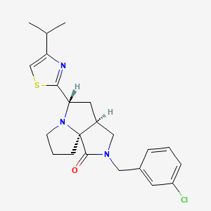 (3aS*,5S*,9aS*)-2-(3-chlorobenzyl)-5-(4-isopropyl-1,3-thiazol-2-yl)hexahydro-7H-pyrrolo[3,4-g]pyrrolizin-1(2H)-one