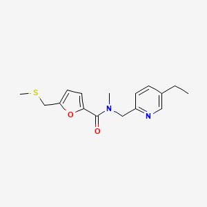 N-[(5-ethylpyridin-2-yl)methyl]-N-methyl-5-[(methylthio)methyl]-2-furamide