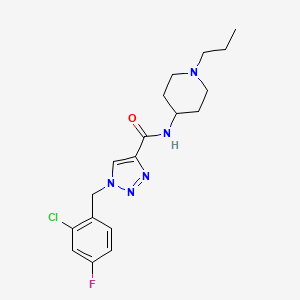 1-[(2-chloro-4-fluorophenyl)methyl]-N-(1-propylpiperidin-4-yl)triazole-4-carboxamide