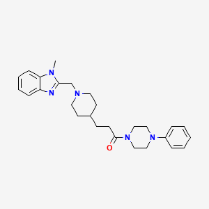 1-methyl-2-({4-[3-oxo-3-(4-phenyl-1-piperazinyl)propyl]-1-piperidinyl}methyl)-1H-benzimidazole