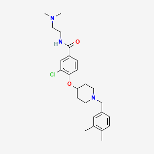 3-chloro-N-[2-(dimethylamino)ethyl]-4-{[1-(3,4-dimethylbenzyl)-4-piperidinyl]oxy}benzamide