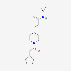 3-[1-(cyclopentylacetyl)-4-piperidinyl]-N-cyclopropylpropanamide