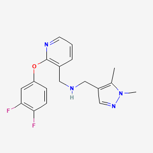 1-[2-(3,4-difluorophenoxy)-3-pyridinyl]-N-[(1,5-dimethyl-1H-pyrazol-4-yl)methyl]methanamine