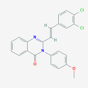 molecular formula C23H16Cl2N2O2 B377786 2-[2-(3,4-dichlorophenyl)vinyl]-3-(4-methoxyphenyl)-4(3H)-quinazolinone 