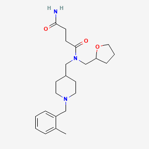 N'-[[1-[(2-methylphenyl)methyl]piperidin-4-yl]methyl]-N'-(oxolan-2-ylmethyl)butanediamide