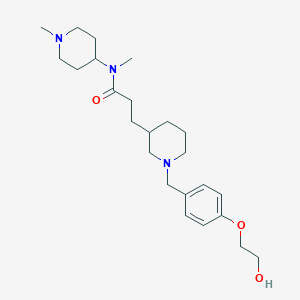 3-[1-[[4-(2-hydroxyethoxy)phenyl]methyl]piperidin-3-yl]-N-methyl-N-(1-methylpiperidin-4-yl)propanamide