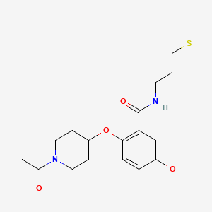 2-[(1-acetyl-4-piperidinyl)oxy]-5-methoxy-N-[3-(methylthio)propyl]benzamide